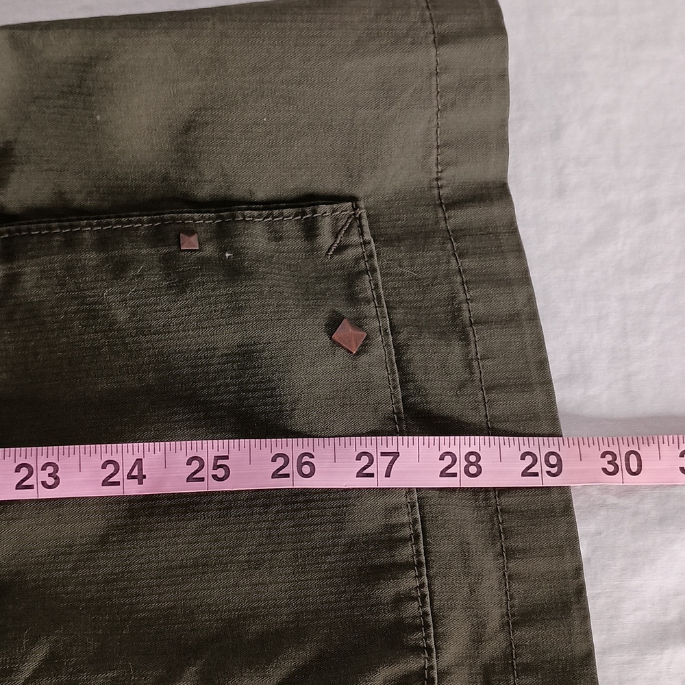 Calvin Klein Women’s Studded Full Zip 3/4 Roll Sleeve Military Jacket Indie - Picture 11 of 14